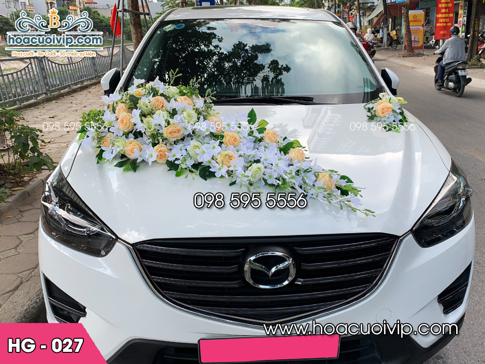 Hoa xe cưới bằng hoa giả